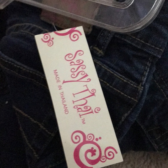 Blue jeans with beads - Picture 4 of 4